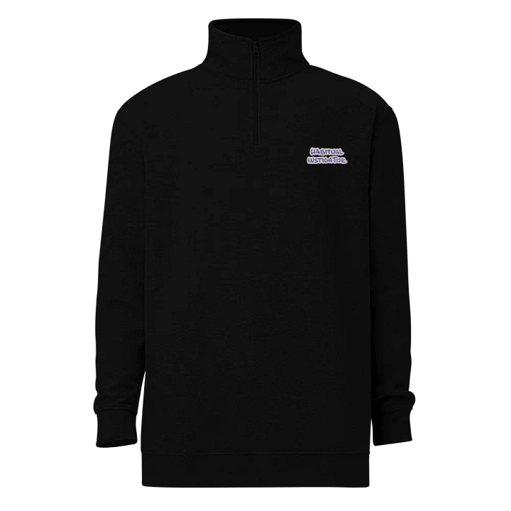 HABITUAL INSTIGATOR (purple bubble design) embroidered quarter zip product image (2)