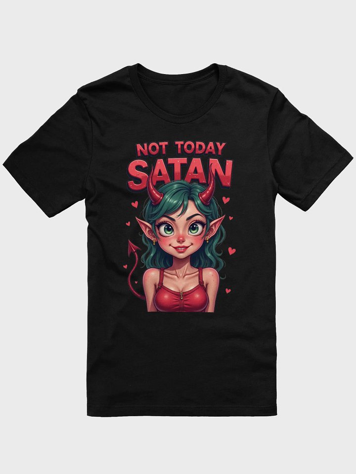 Playful 'Not Today Satan' Cartoon T-Shirt product image (6)