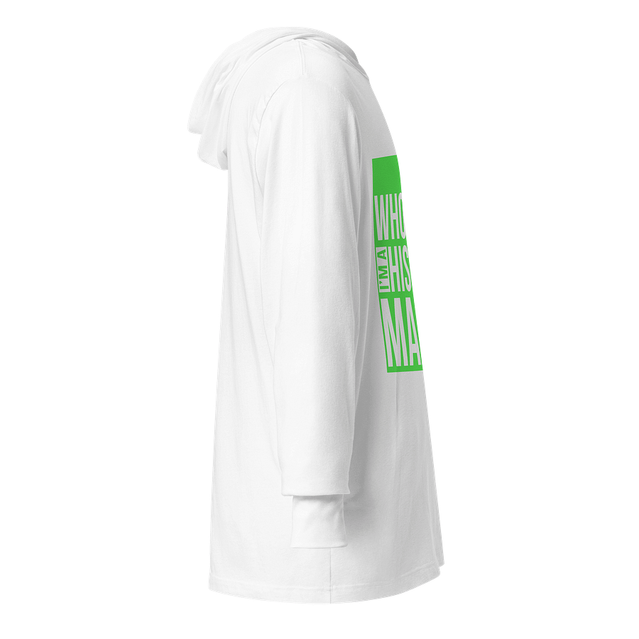 Who Am I Long Sleeve White Hooded Tee product image (5)