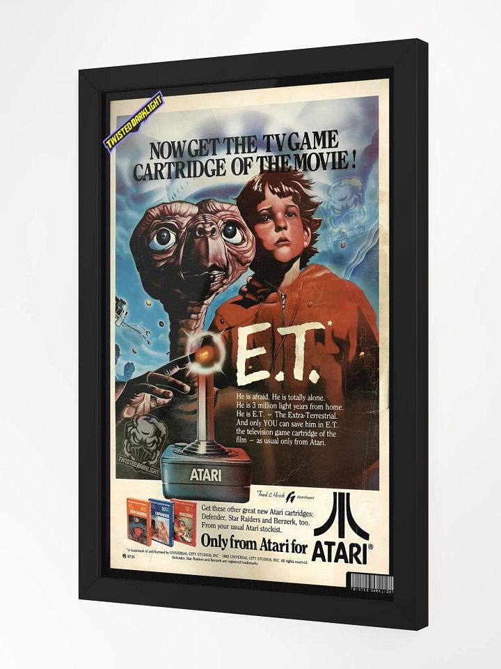 Retro Poster: The Iconic E.T. Atari Poster from 1982. - Size 12" x 18" product image (1)
