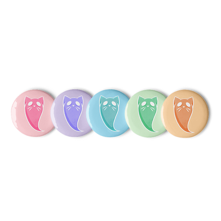 Ghost cat badges product image (1)