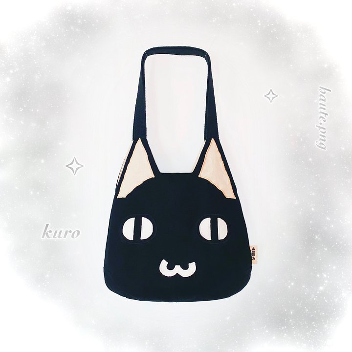 kuro tote bag (small :3) 𓈒⟡₊⋆ {preorder} product image (1)