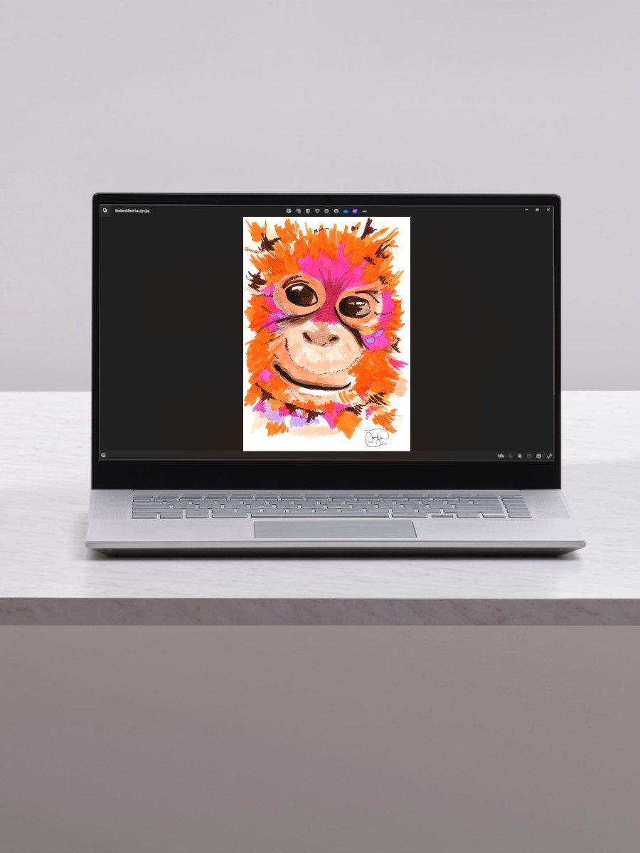 Orangutan Watercolour Download product image (1)