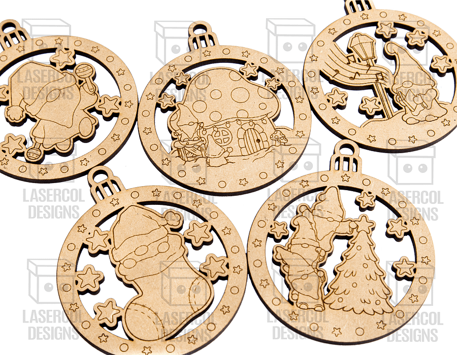Small Ornaments Box (Gnomes version) - Laser Cut Files product image (9)