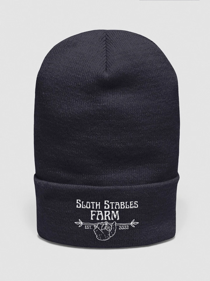 Sloth Stables Farm Beanie - White Embroidery product image (1)