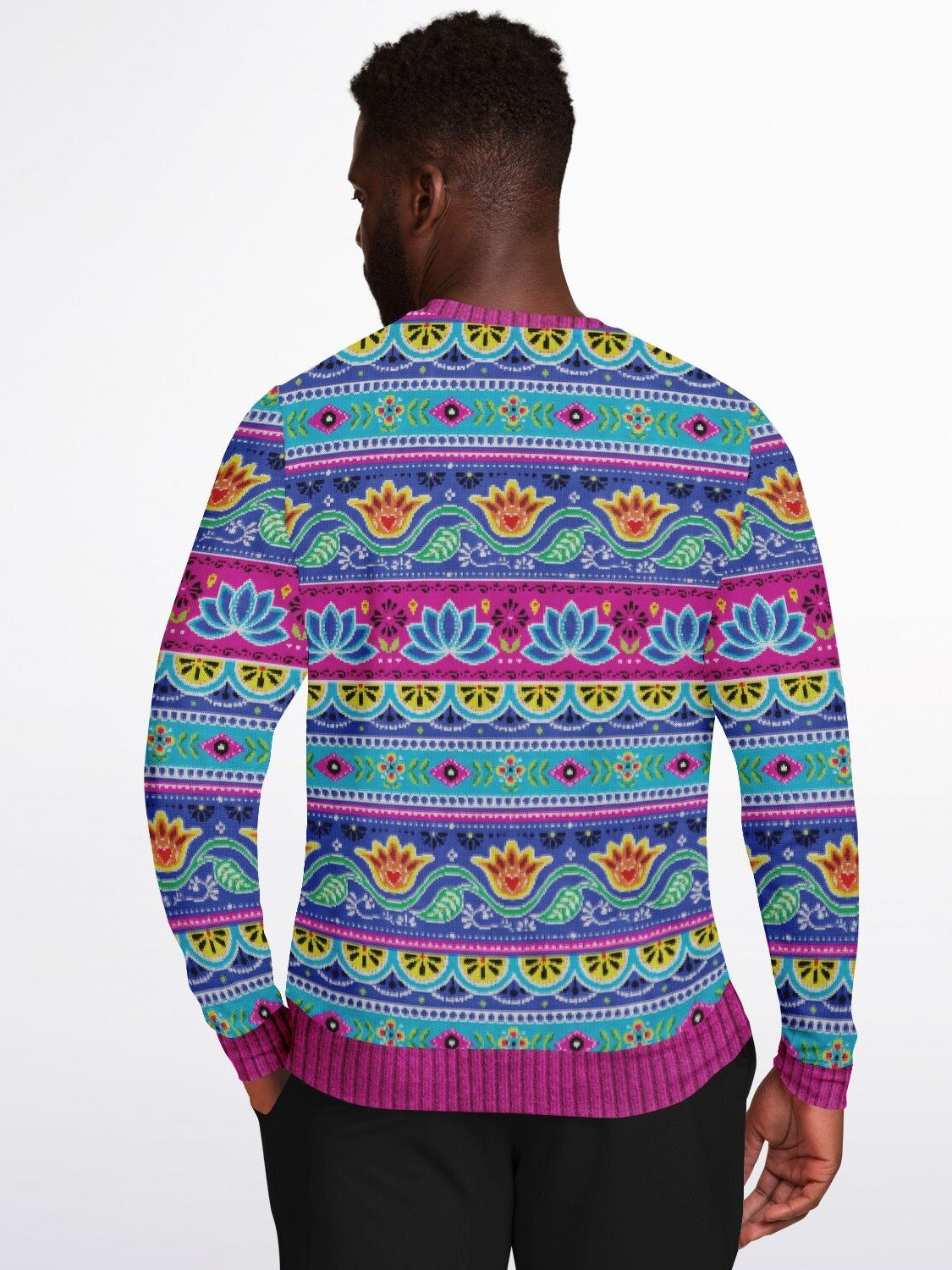 "Om" Christmas Sweater | Yoga Holiday Sweatshirt | Spiritual Mandala Sweatshirt | Buddha Om Winter Outfit product image (8)