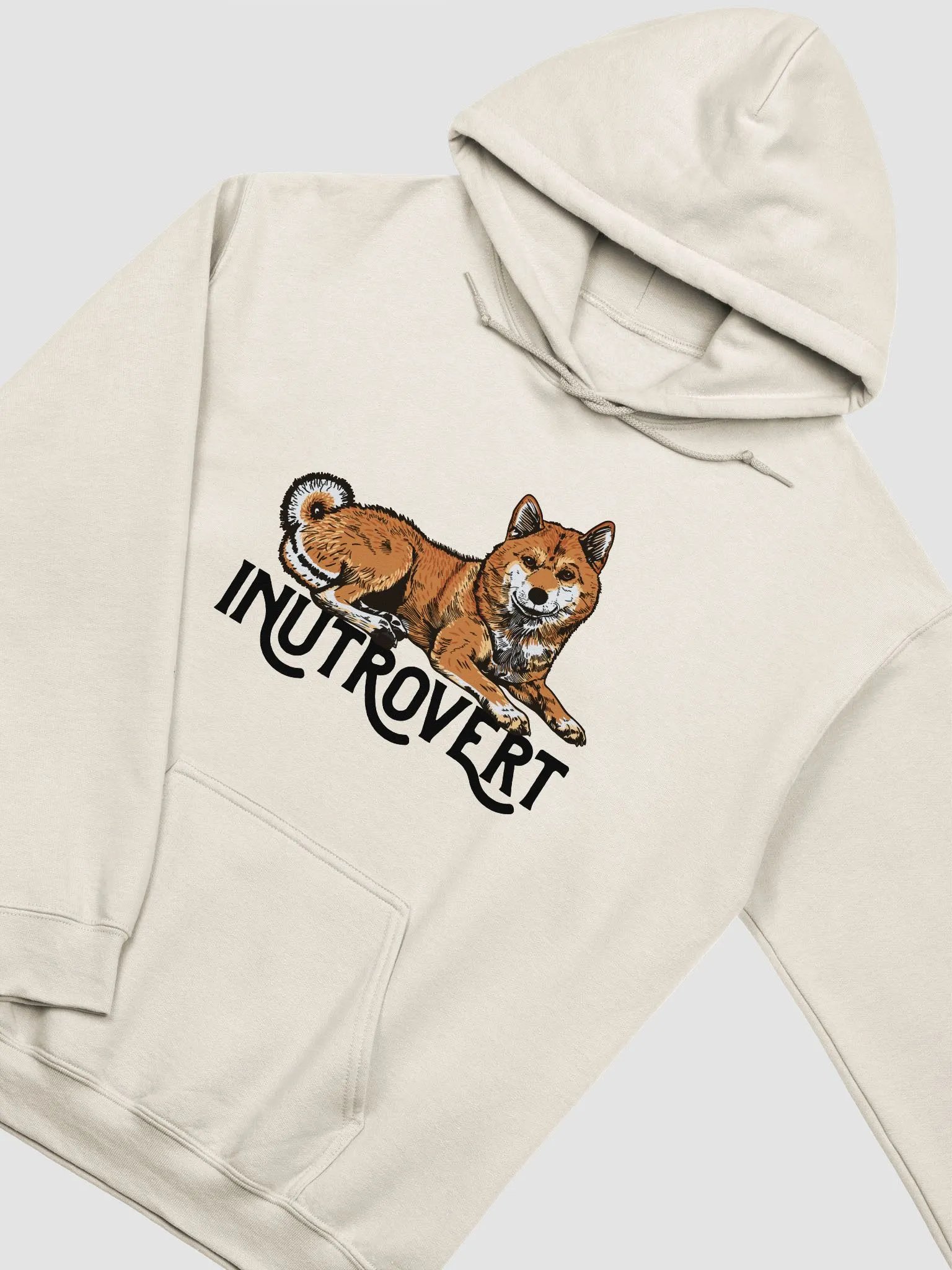 Inutrovert Hooded Sweatshirt of a Shiba Inu | Funny Hoodie for Shiba Inu Paw-rents product image (23)