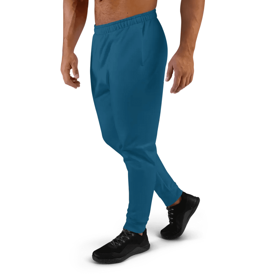 Plain Dark Blue True Summer Recycled Polyester Premium Men's Joggers by Treasure Pie product image (2)