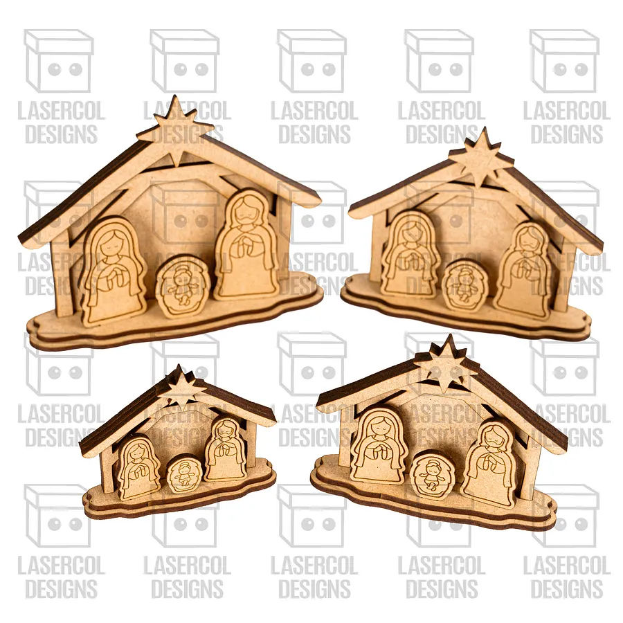 Small Nativity Scene Gift Set 3 - Christmas - Laser Cut Files product image (9)