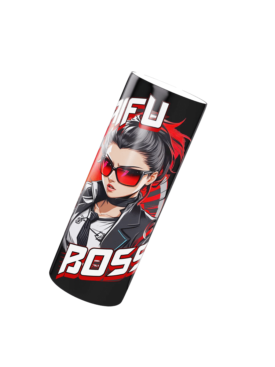 Waifu Boss 20 oz Skinny Stainless Steel Tumbler - Black - v1 product image (3)