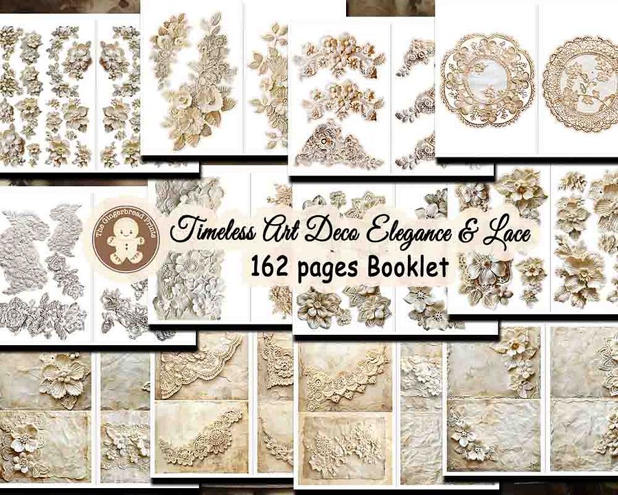 Timeless Art Deco Elegance Vintage Lace Booklet kit product image (7)