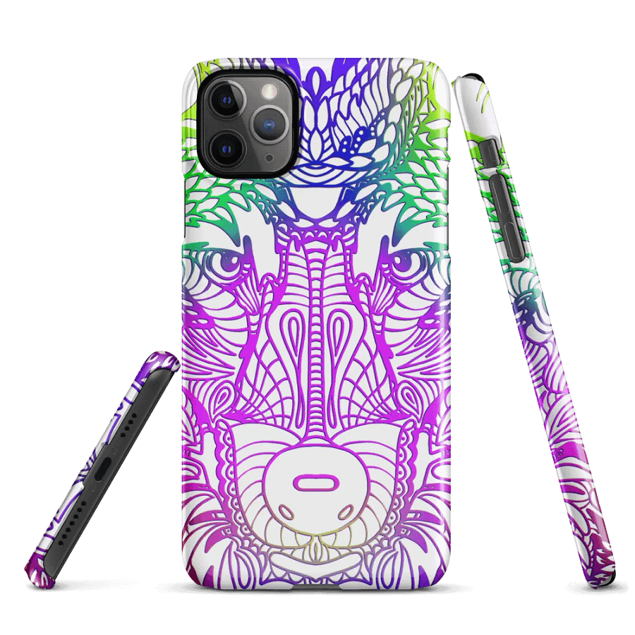 Wolf Head Purplish Mandala Phone Case product image (3)
