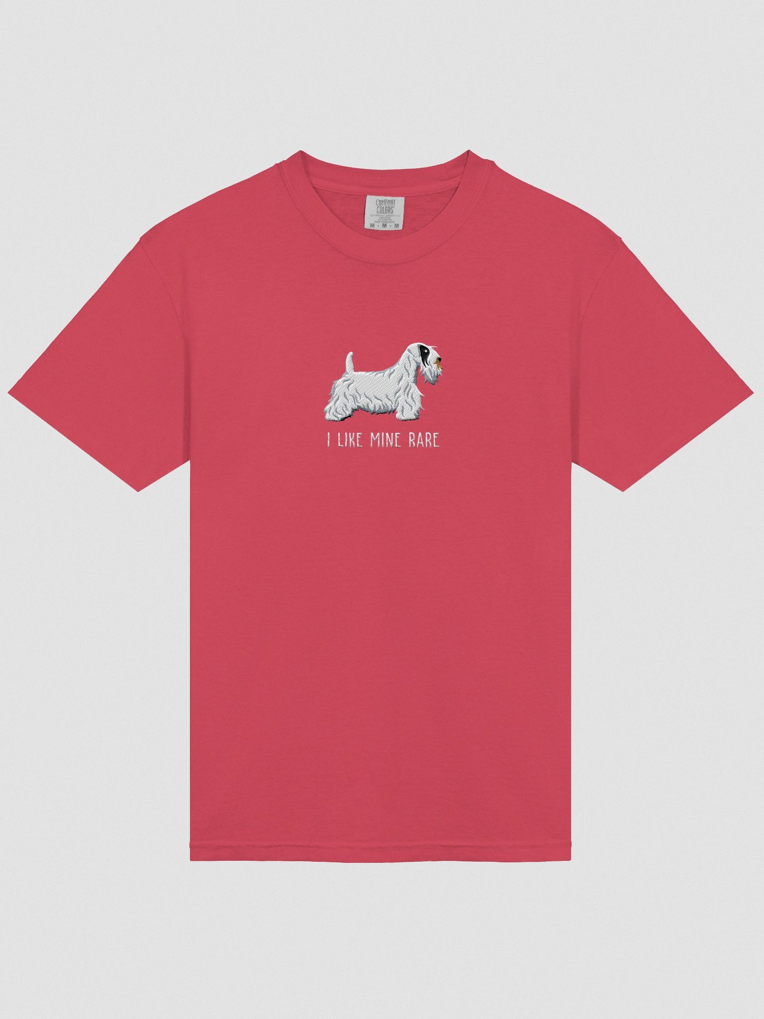 I Like Mine Rare T-Shirt(Embroidered) of a Sealyham Terrier(Black & White) product image (6)
