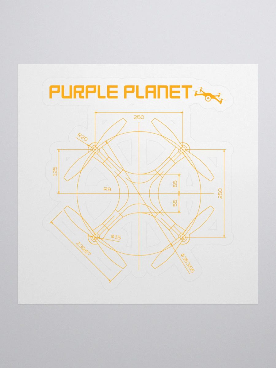 Technical Drone Cutout Sticker product image (1)