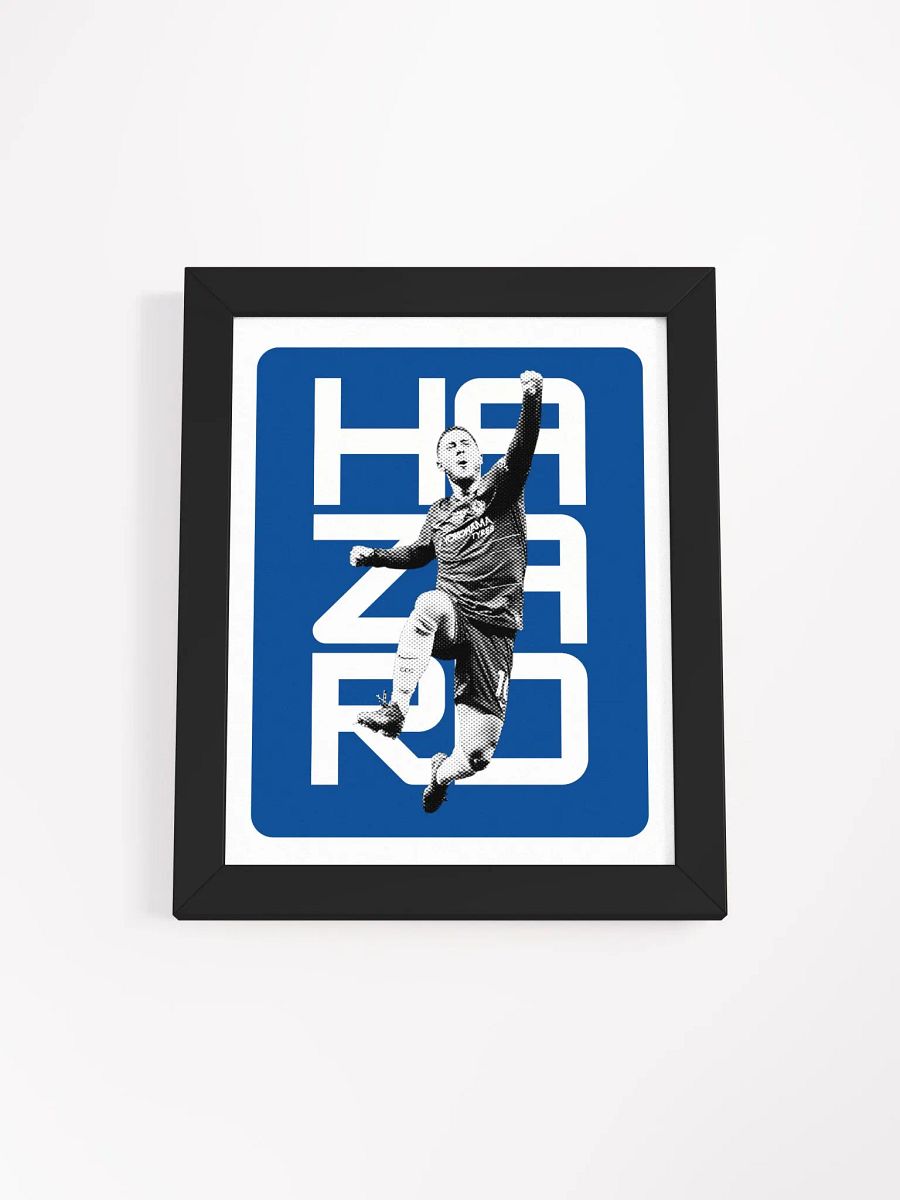 Eden Hazard BW Chelsea Name Art Framed Print product image (1)
