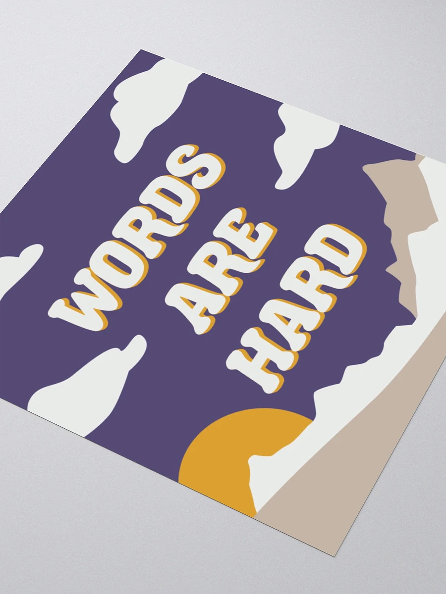 Words Are Hard Landscape Sticker product image (3)