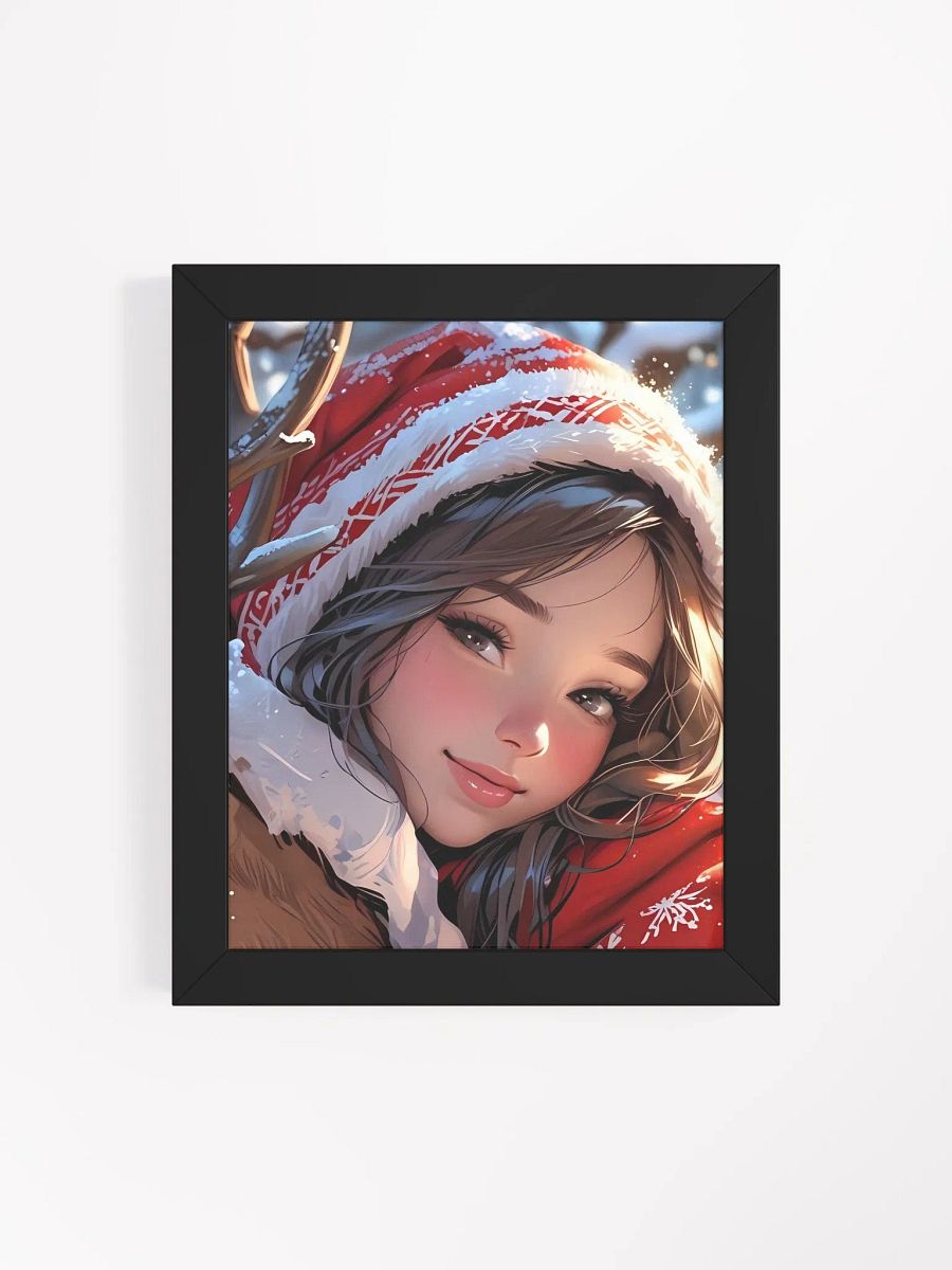 Cute anime girl Christmas Framed Poster product image (13)