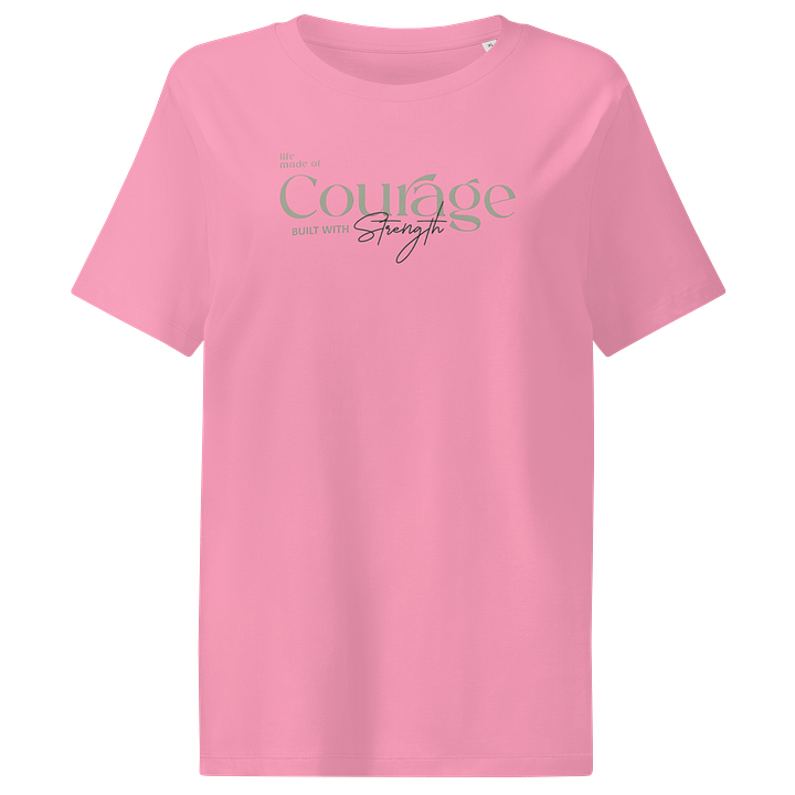 Women's Organic Ribbed Neck T-Shirt (Courage) Letter product image (1)