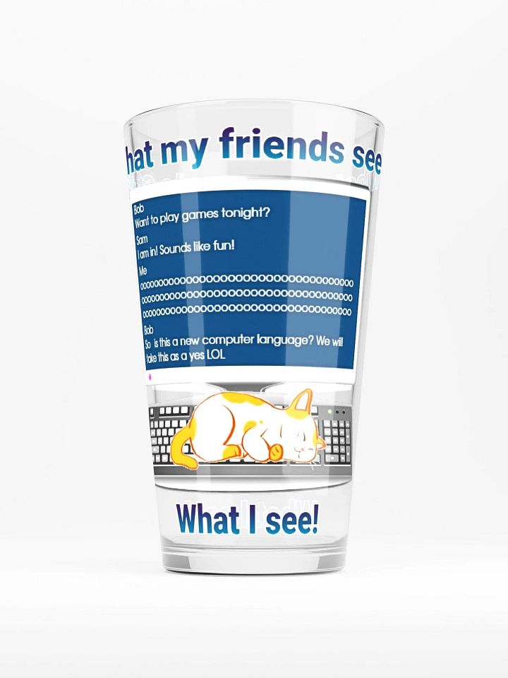 Sleeping Cat Shaker Pint Glass product image (1)