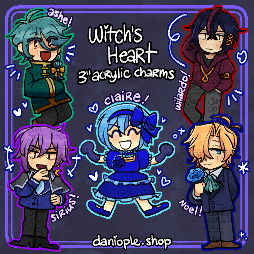 [PRE-ORDER] Witch's Heart - Acrylic Charms product image (1)