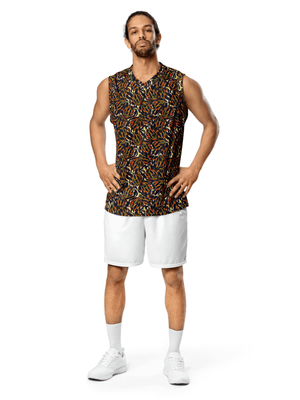 Tiger Flower | Recycled Unisex Basketball Jersey product image (1)
