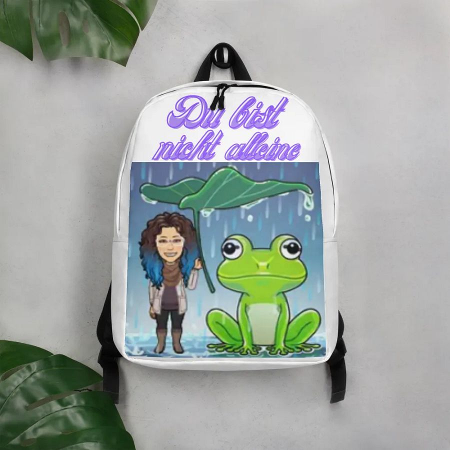 Minimalistischer Rucksacktasche mit dem Aufdruck ´´ du bist nicht alleine´´ product image (5)