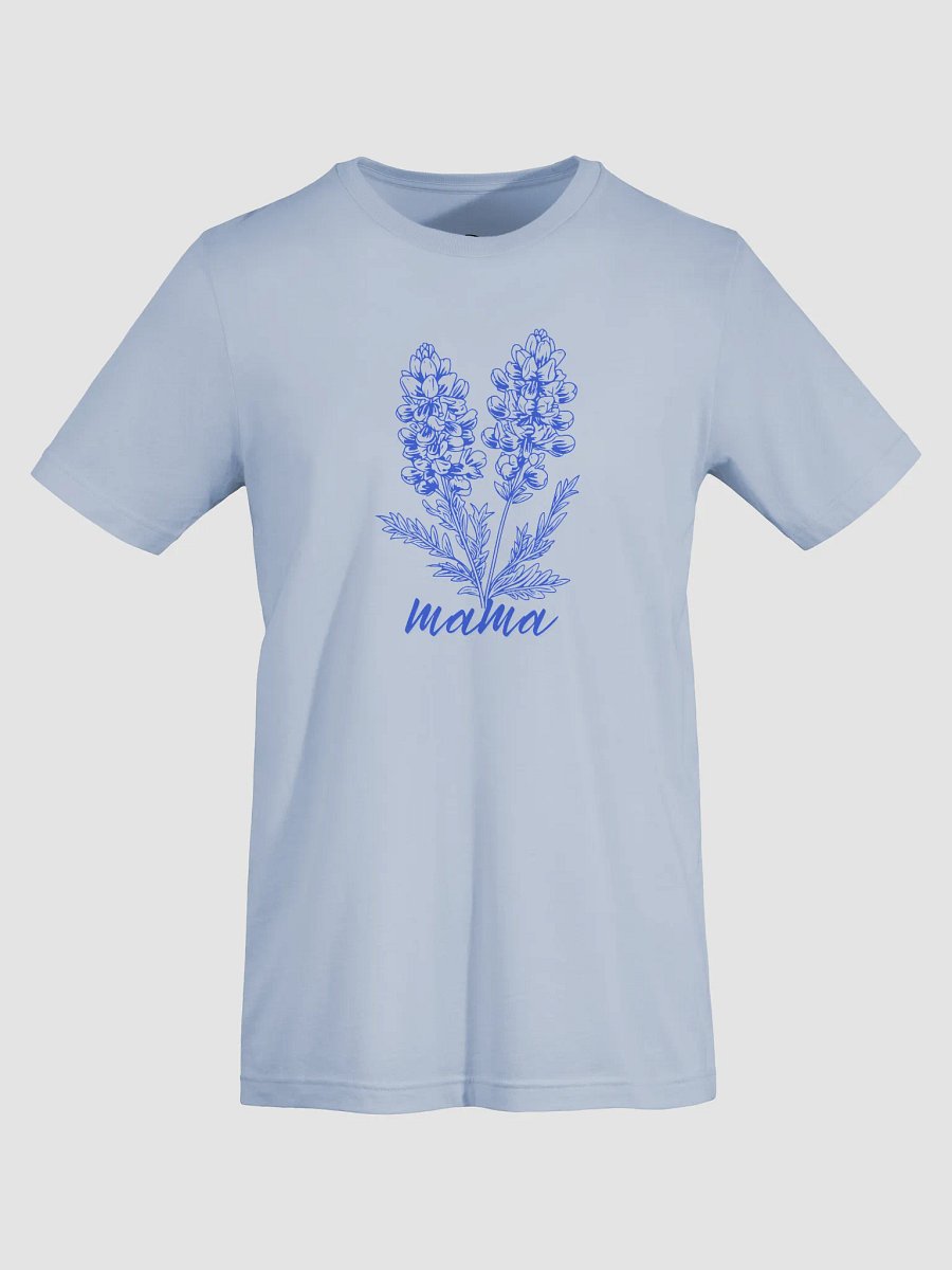 Texas Mama Bluebonnet Tee | Bella+Canvas Unisex Shirt | Line Art Floral Design product image (62)