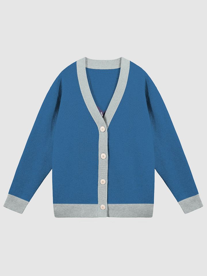 Bubbly and a B*tch (lg. lined design, duotone blue and green) knitwear cardigan product image (1)