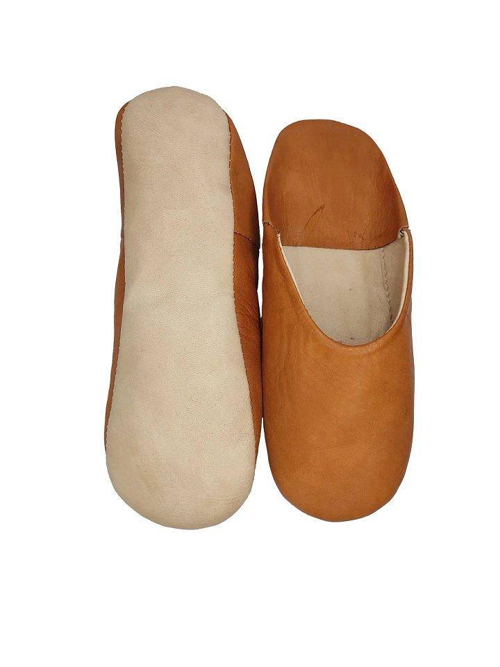 NEW Moroccan Orange Babouche Slippers (Size 7.5-8W) product image (2)