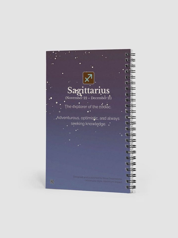 Personalized Sagittariu Zodiac Spiral Dotted Notebook Journal – Starry Constellation Gift for Astrology Lovers, Birthday, Valentine, Christmas, Horoscope, Celestial, Moon, Stars, Stationery, Sketching product image (2)