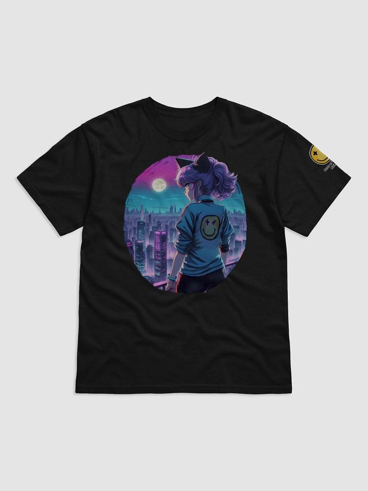Anime Catgirl Rooftop T-Shirt (Comfort Colors Garment-Dyed Heavyweight T-Shirt) product image (1)