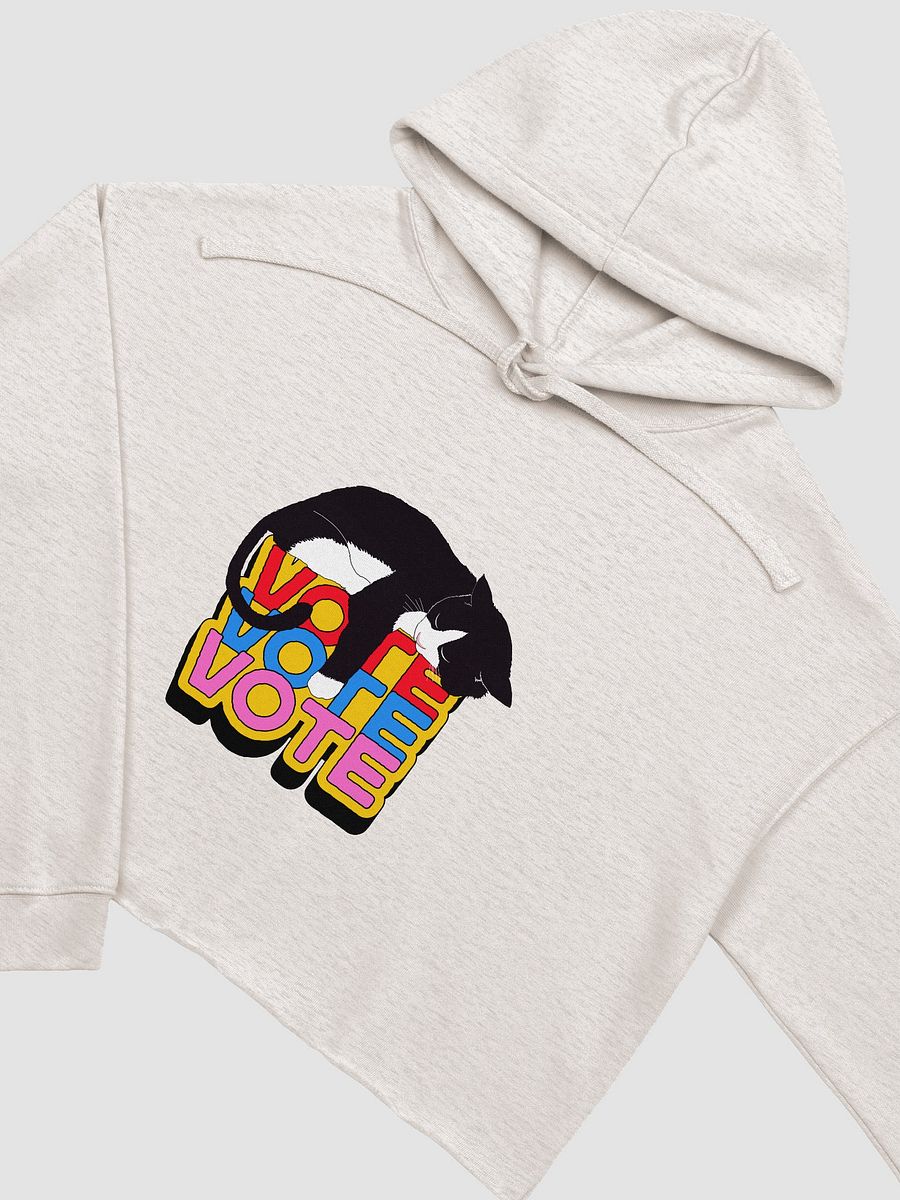 Vote Cat Slumbering Cropped Hoodie product image (3)