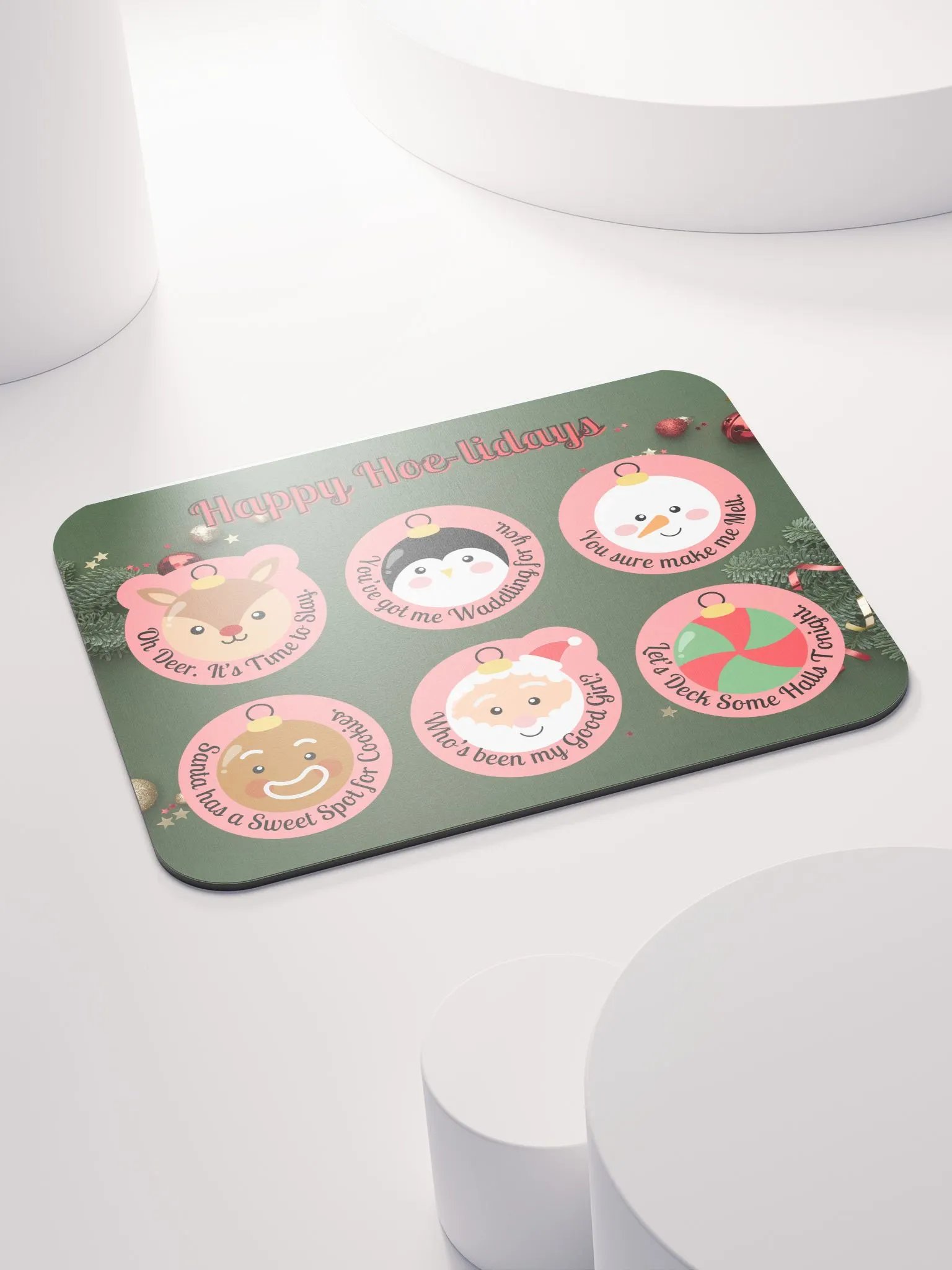 Happy Hoe-lidays Mouse Pad product image (4)