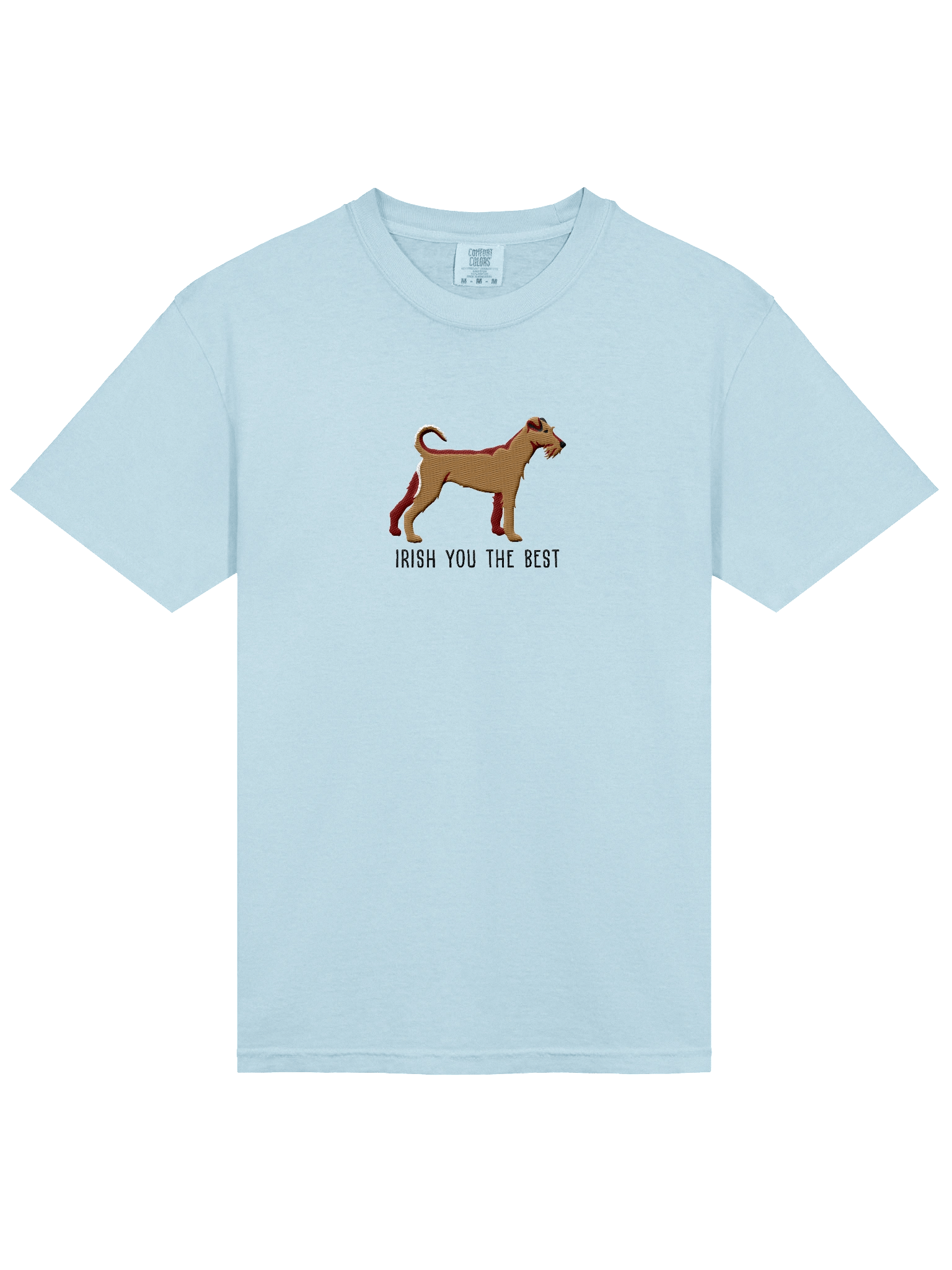 Irish You the Best T-Shirt(Embroidered) of an Irish Terrier(Tan) product image (53)
