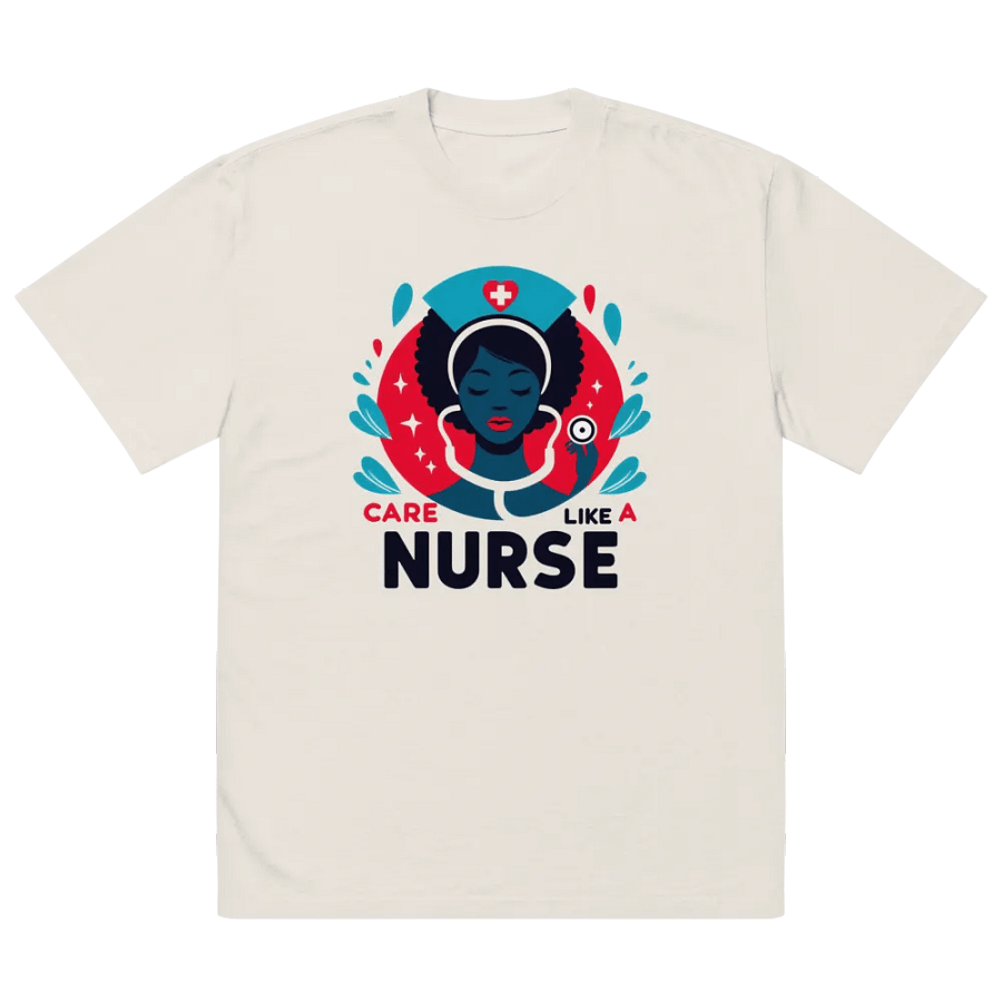 Nurse's Care Stylized Illustration Oversized T-Shirt product image (31)