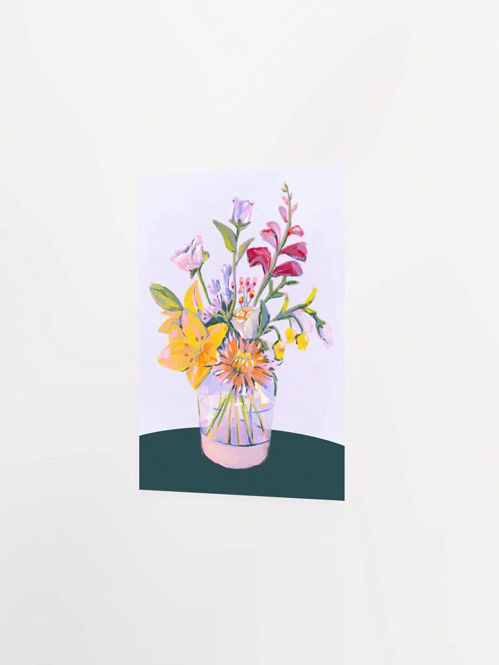 Vibrant Painted Blossoms Matte Poster Print product image (2)