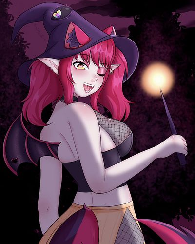 Halloween Witch Ych Comm done for @/HimawariDreams !!! This adorable nyavampy was an absolute blast to draw! I really hope yo...