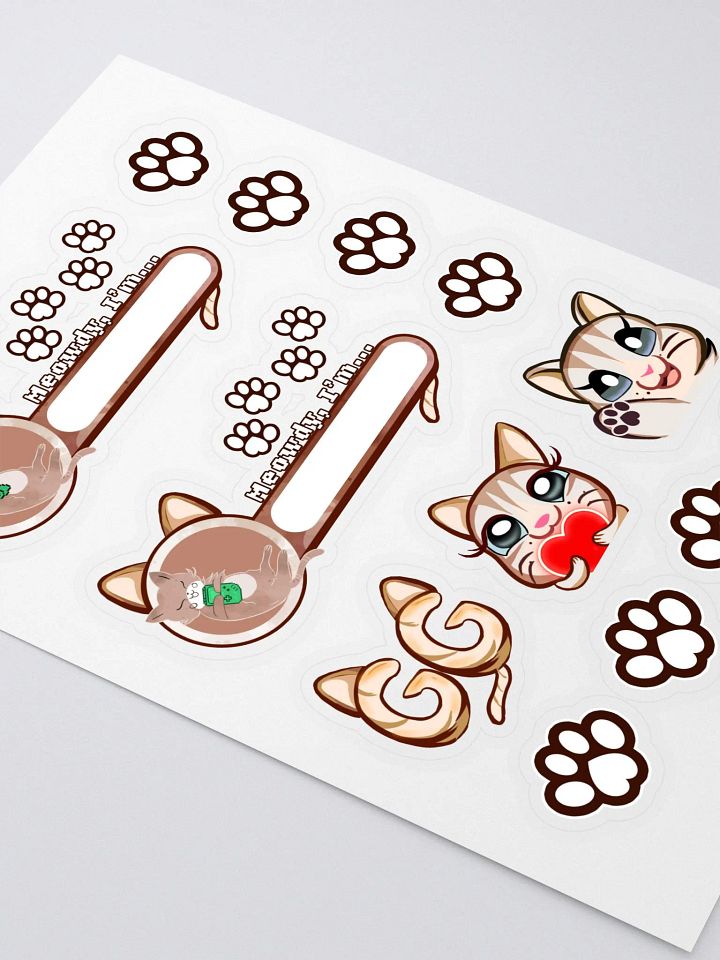 White Kitty Gaming Stickers product image (2)