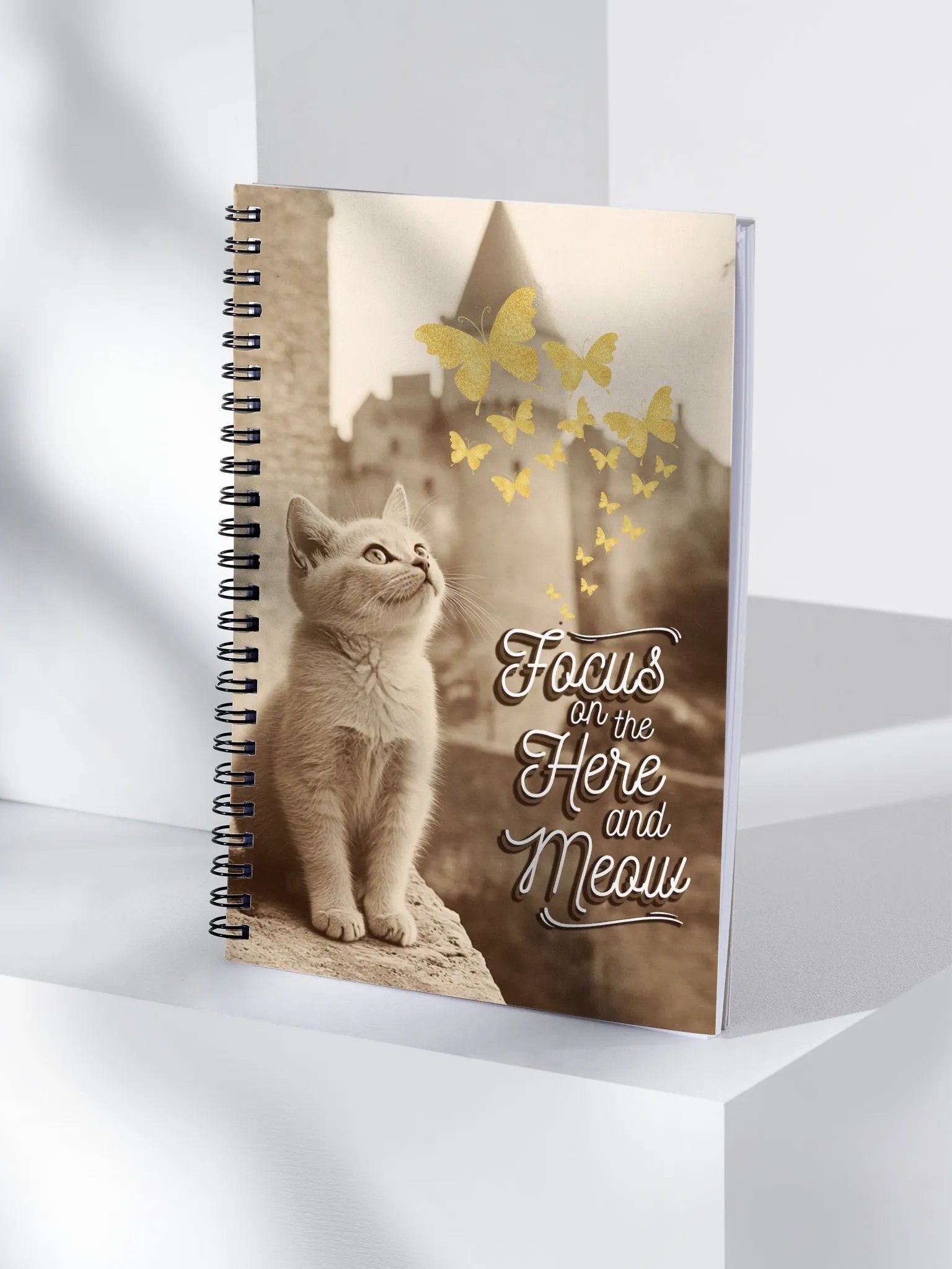 Here and Meow: Spiral Notebook product image (4)