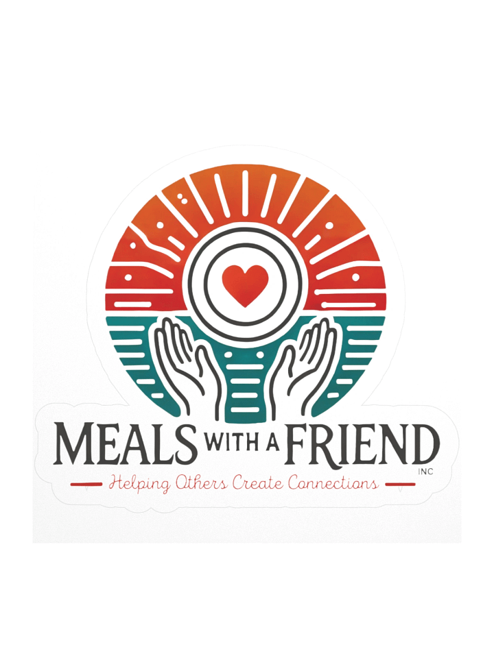 Meals with a Friend – Heart & Hands Sticker product image (1)