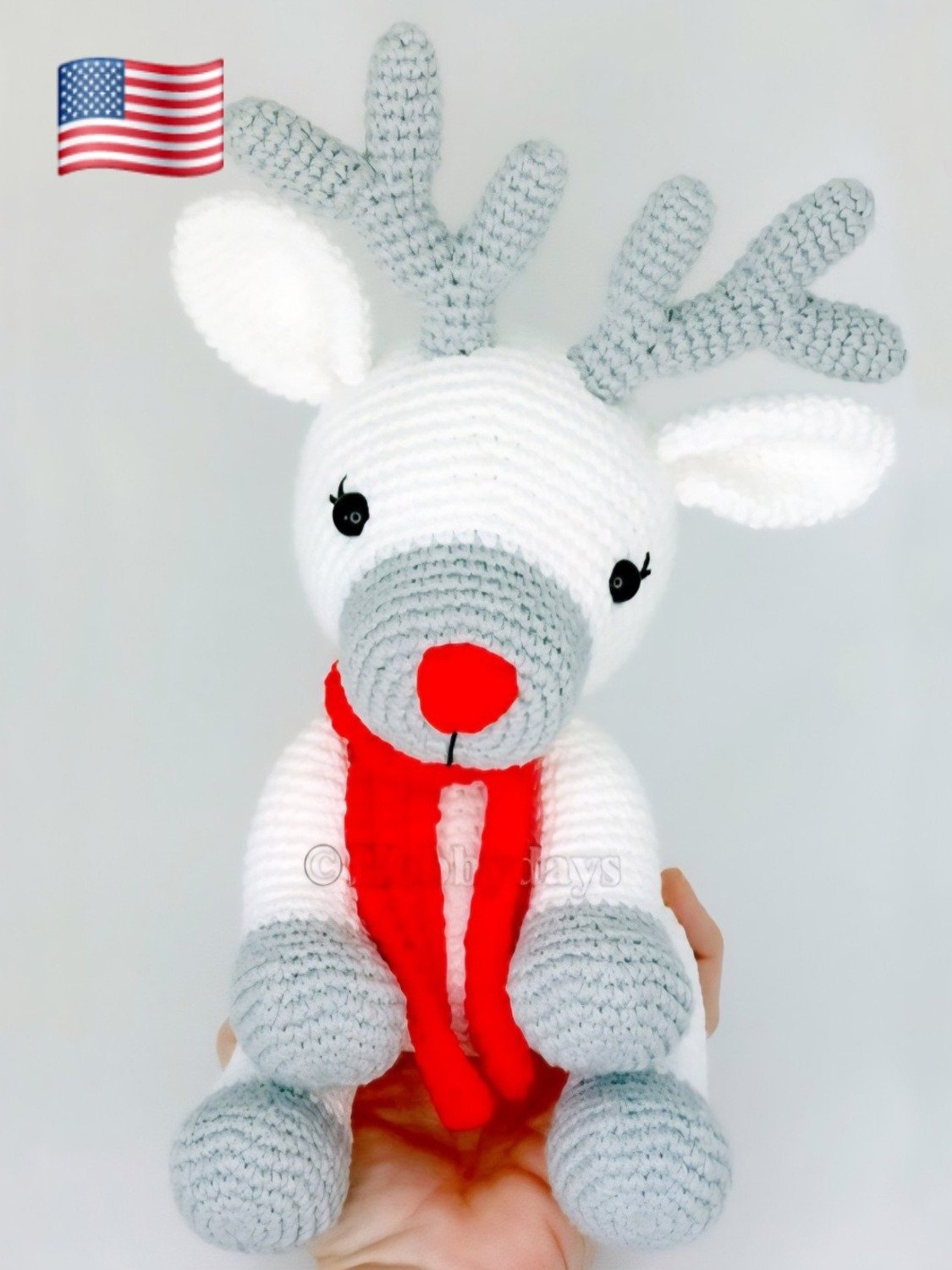 USA Pattern - Amigurumi Crochet Reindeer product image (1)