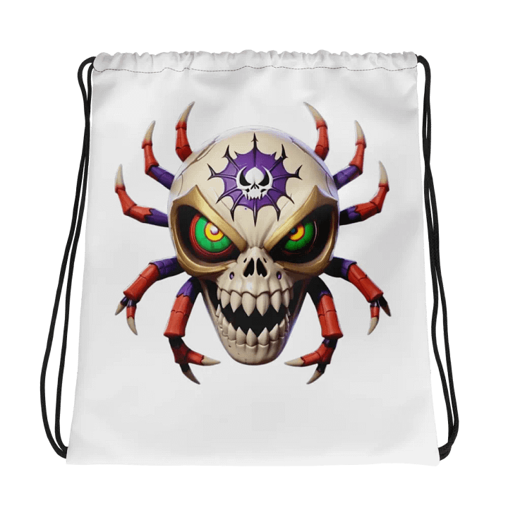 Skull Spider All-Over Drawstring Bag product image (1)