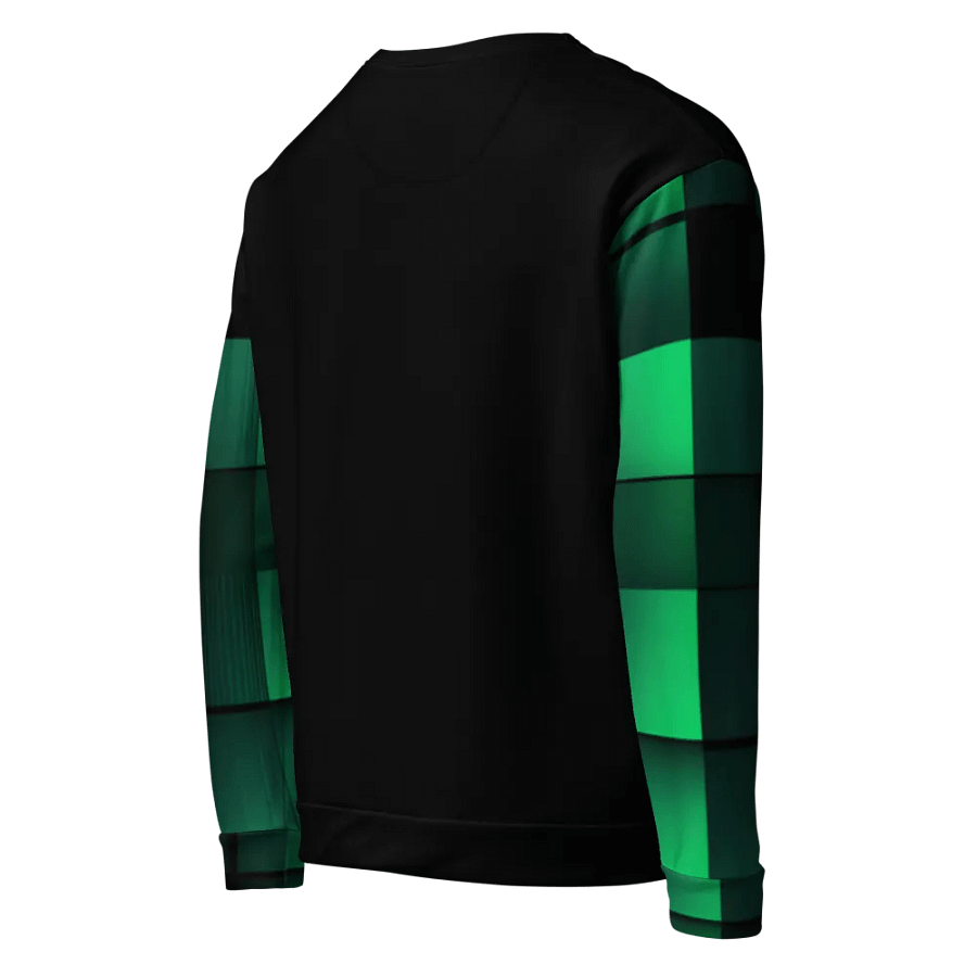 Black And Green Squares Unisex Sweatshirt product image (6)