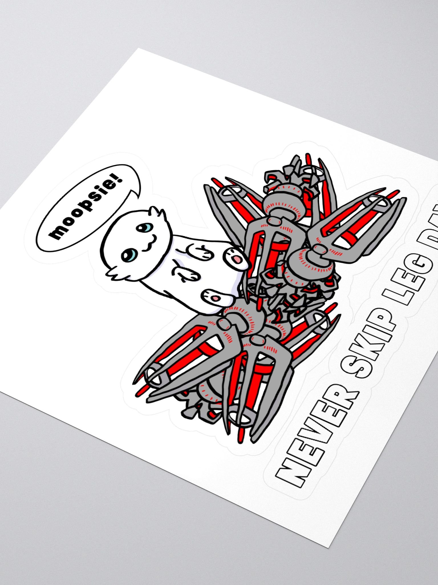 Moopsie Never Skips Leg Day - Sticker product image (3)