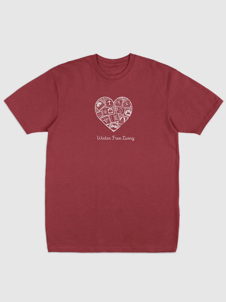 Cotton Heritage Men's Premium Heavyweight Tee | AI design winter free living product image (2)