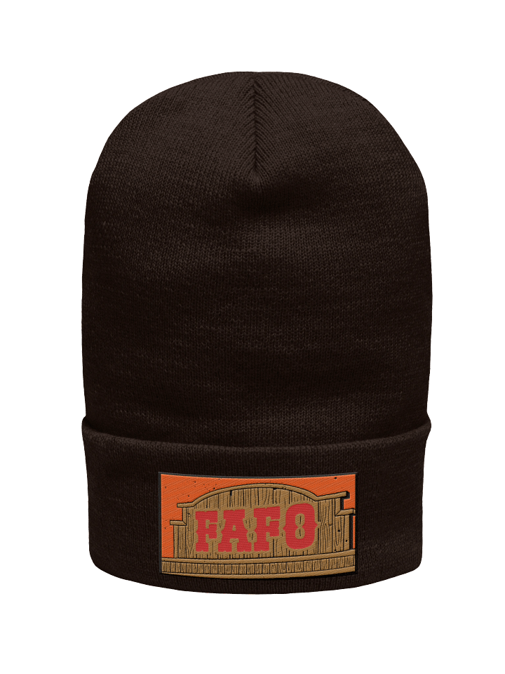 FAFO Cuffed Beanie (Brown) product image (1)