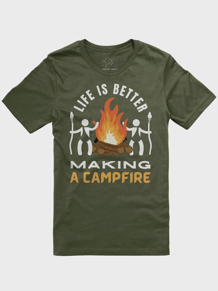 Life Is Better Making A Campfire T-Shirt ( Side -Forest Dark- ) product image (1)