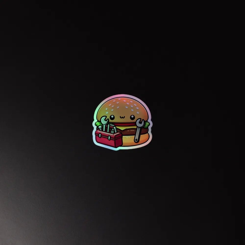 Burger Mechanic Holographic Sticker Sheet product image (4)