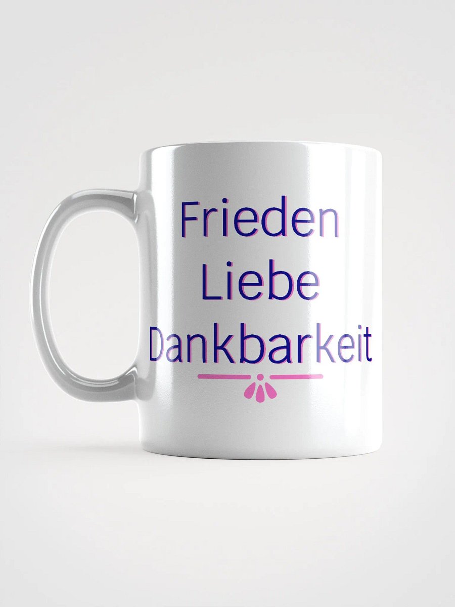 Frieden Liebe Dankbarkeit Navy and Pink Ceramic Mug product image (11)