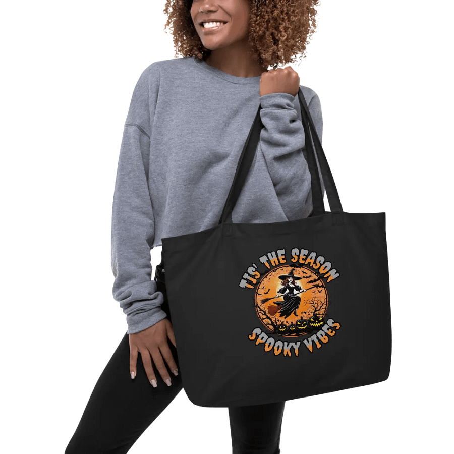 Tis The Season Spooky Vibes Organic Tote Bag product image (3)